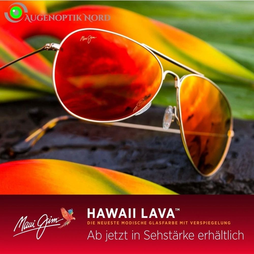 Maui Jim Hawaii Lava Sonnenbrille mit modischen Gläsern