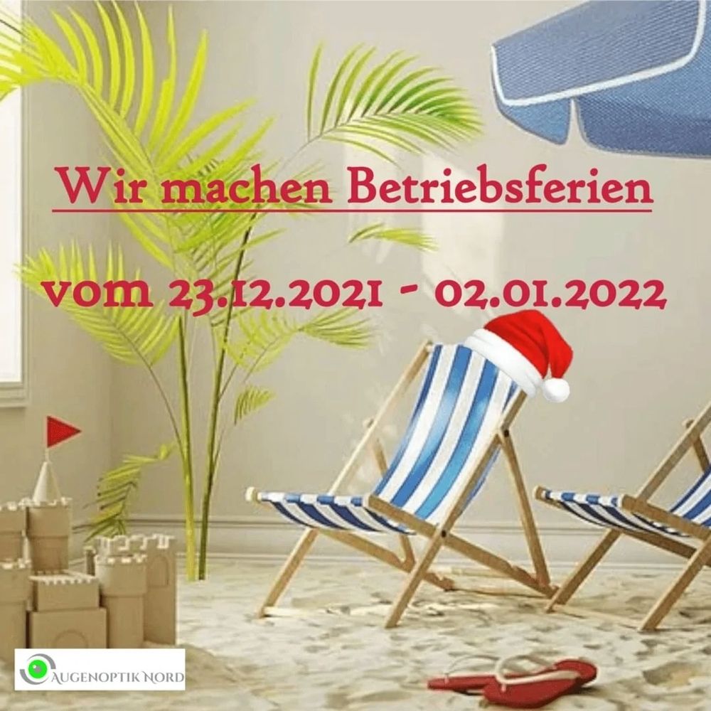 Ankündigung der Betriebsferien vom 23.12.2021 bis 02.01.2022